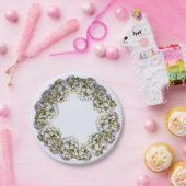 Hortensia Krans Papieren Bordje (Feest)