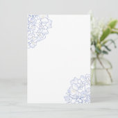 Hortensia Kunst Wit Huwelijksprogramma Papier Programmakaart (Staand voorkant)