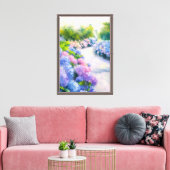 Hortensia Laan Canvas Afdruk (Insitu (Woonkamer))