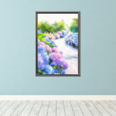 Hortensia Laan Canvas Afdruk (Insitu (Houten vloer))