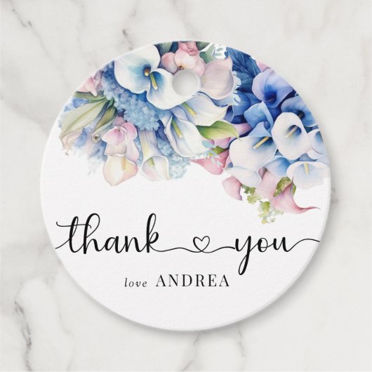 Hortensia | Lelie Bloemen Bedankjes Labels (Voorkant)