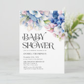 hortensia | Lelies Floral | BABY SHOWER WATERVERF Kaart (Staand voorkant)