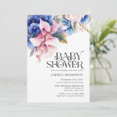 hortensia | Lelies Floral | BABY SHOWER WATERVERF Kaart (Staand voorkant)