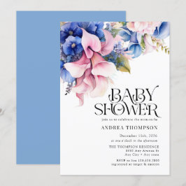 hortensia | Lelies Floral | BABY SHOWER WATERVERF Kaart