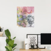 Hortensia Luxe Elegantie Poster (Thuiskantoor)
