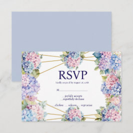 Hortensia Menu Keuzes RSVP Antwoordkaart