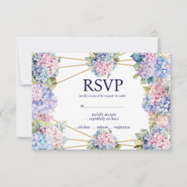 Hortensia Menu Keuzes RSVP Response Kaart