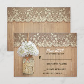 hortensia metselaar rustieke bruiloft RSVP kaarten Kaartje (Voorkant / Achterkant)