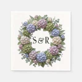 Hortensia Monogramma Sluitings Huwelijk Servet