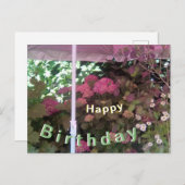 Hortensia onder Zonnescherm Gefeliciteerd met je V Briefkaart (Voorkant / Achterkant)