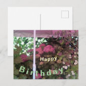 Hortensia onder Zonnescherm Gefeliciteerd Verjaard Briefkaart (Voorkant / Achterkant)