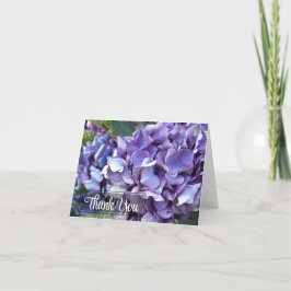 Hortensia Paarse Bloem Bedankkaart
