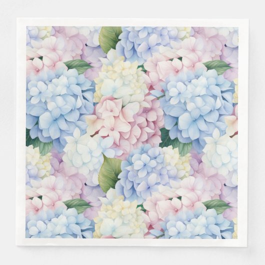 Hortensia Papieren Servetten (Voorkant)
