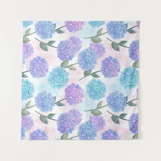  hortensia patroon wandkleed (Voorkant (horizontaal))