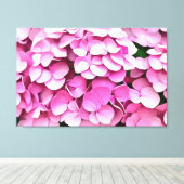 Hortensia Pink Petals Artistisch Abstract Canvas Afdruk (Insitu (Houten vloer))