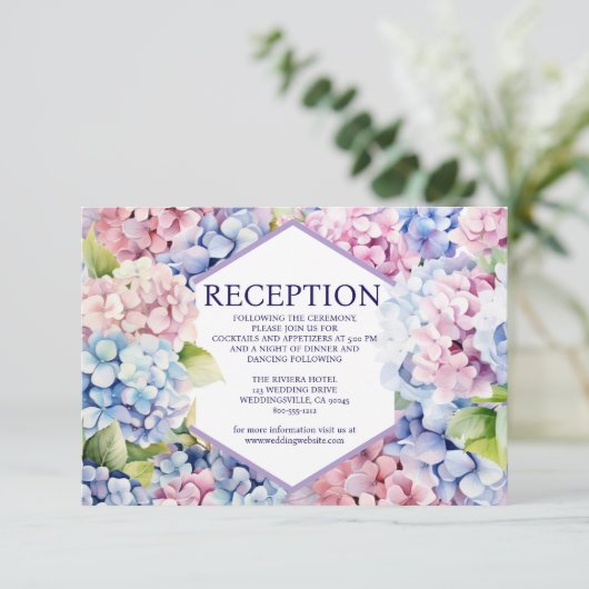 Hortensia Receptie Enclosure Kaart (Staand voorkant)