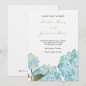 Hortensia Save the Date Huwelijksaankondiging (Voorkant / Achterkant)