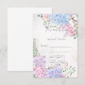 hortensia schilderijen Bruiloft RSVP Kaart (Voorkant / Achterkant)