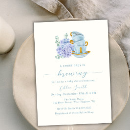  hortensia Tea Party Brouwen Baby shower Kaart