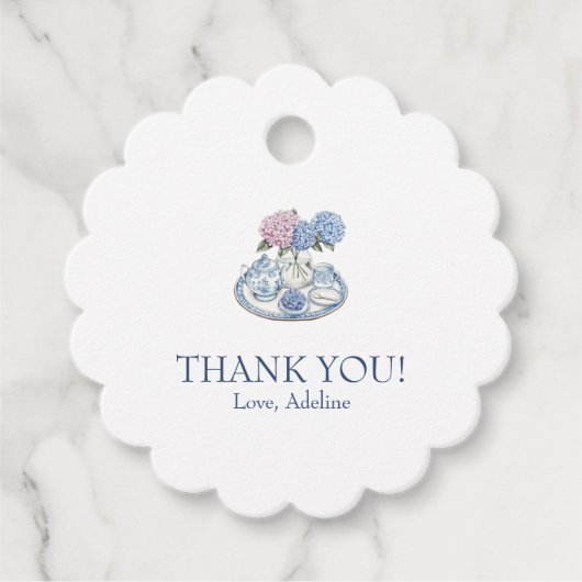 Hortensia Thee Feestje Bedankjes Labels (Voorkant)