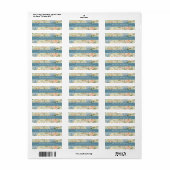 Hortensia Tuin Retouradreslabels Etiket (Full Sheet)
