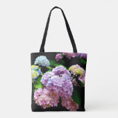 Hortensia tuin roze blauw paars bloem, Bruid Tote Bag (Achterkant)