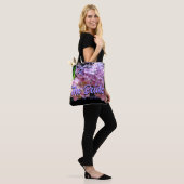 Hortensia tuin roze blauw paars bloem, Bruid Tote Bag (Op model)