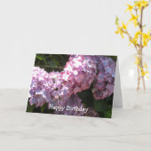 Hortensia verjaardagsgroet kaart (Gele Bloem)