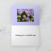 Hortensia verjaardagsgroet kaart (Binnen)