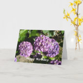 Hortensia verjaardagsgroet kaart (Gele Bloem)