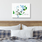 Hortensia Watercolor Canvas Print (Insitu (Slaapkamer))