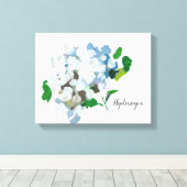 Hortensia Watercolor Canvas Print (Insitu (Houten vloer))