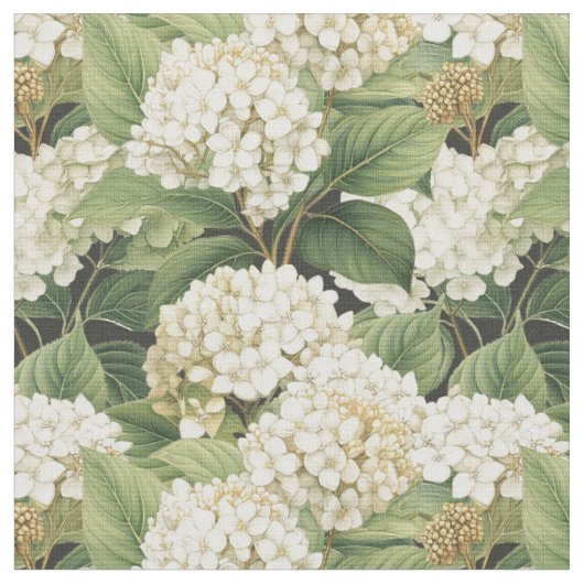 Hortensia waterverf bloem Boho retro bloemen Stof (Close Up)