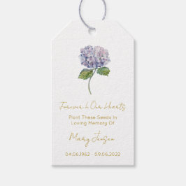 Hortensia Zaadpakket Herdenking Funeral Geschenkla Cadeaulabel