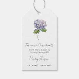 Hortensia Zaadpakket Herdenkingsrouw Cadeautags Cadeaulabel