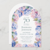 Hortensia's 70e verjaardagsfeestje kaart (Voorkant / Achterkant)