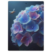 Hortensia's Floral Paarse en Blauw Klembord (Achterkant)