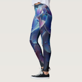Hortensia's Floral Paarse en Blauw Leggings