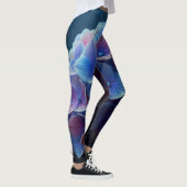 Hortensia's Floral Paarse en Blauw Leggings (Rechts)