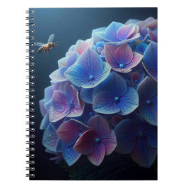 Hortensia's Floral Paarse en Blauw Notitieboek