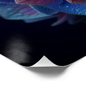 Hortensia's Floral Paarse en Blauw Perfect Poster (Hoek)