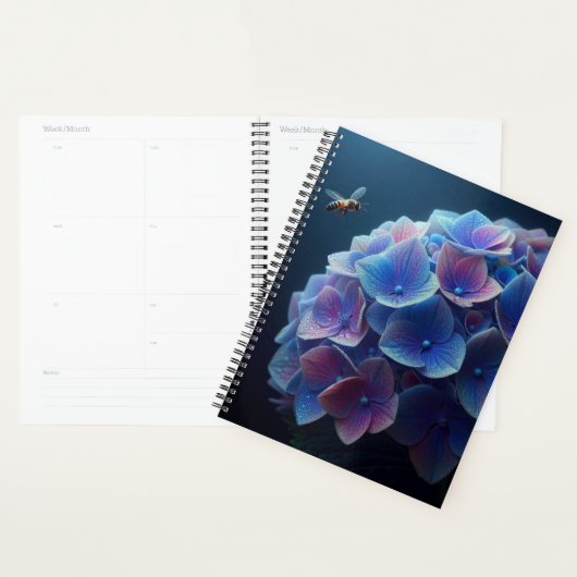 Hortensia's Floral Paarse en Blauw Planner (Display)
