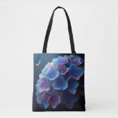Hortensia's Floral Paarse en Blauw Tote Bag (Voorkant)