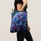 Hortensia's Floral Paarse en Blauw Tote Bag (Dichtbij)