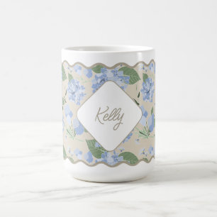 Hortensia's Girly Delicate gepersonaliseerde kust Koffiemok