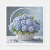 Hortensia's in rieten mand servet (Voorkant)