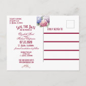 Hortensia's Kant en Boerderijhout Trouw Save the D Aankondigingskaart (Achterkant)