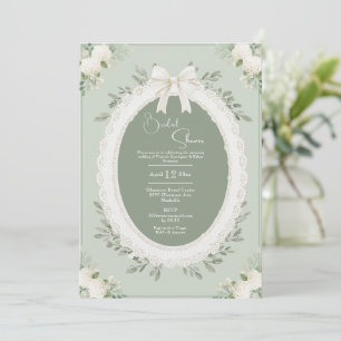 Hortensia's & Kant Salie Groen Vintage Bruidsuitno Kaart