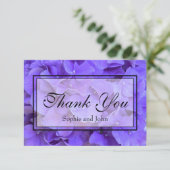 Hortensia's Lavendel lila Bedankkaart (Staand voorkant)