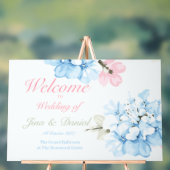 Hortensia's Pastel Bloei Acryl Bord (Neutraal)